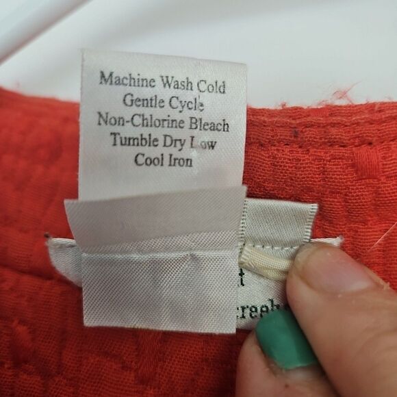 Coldwater Creek Zip Front Jacket‎ Blazer Embroidered Orange Size Med. Bright Fun - Picture 4 of 12